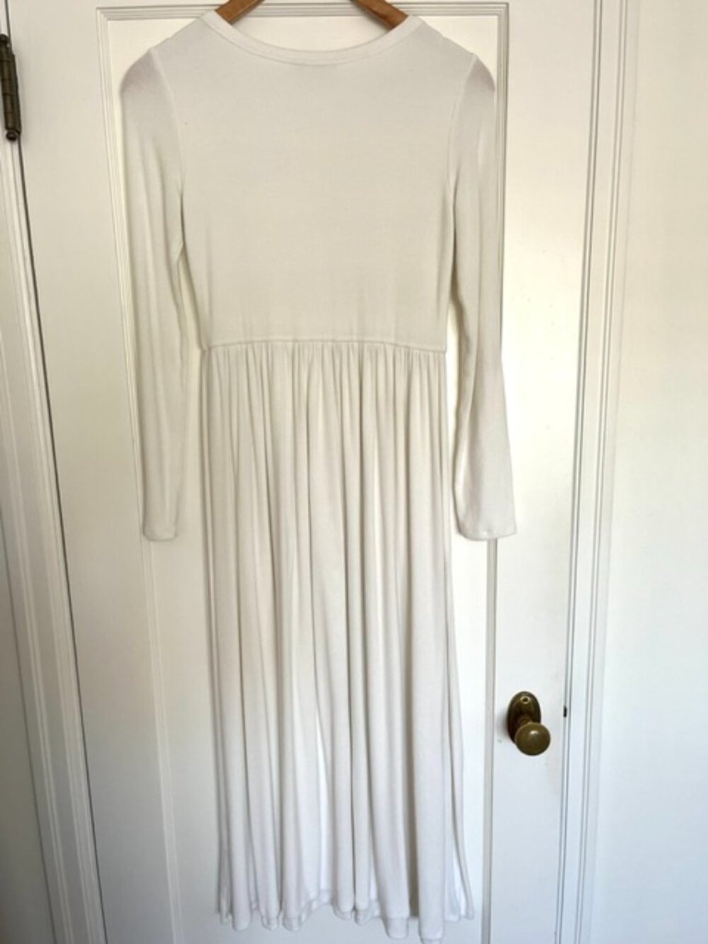 Hatch The Softest Rib Maternity and Nursing Dress in Ivory | Size XS - Picture 6 of 9